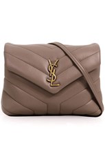Saint Laurent LOULOU TOY STRAP BAG TAUPE/GOLD